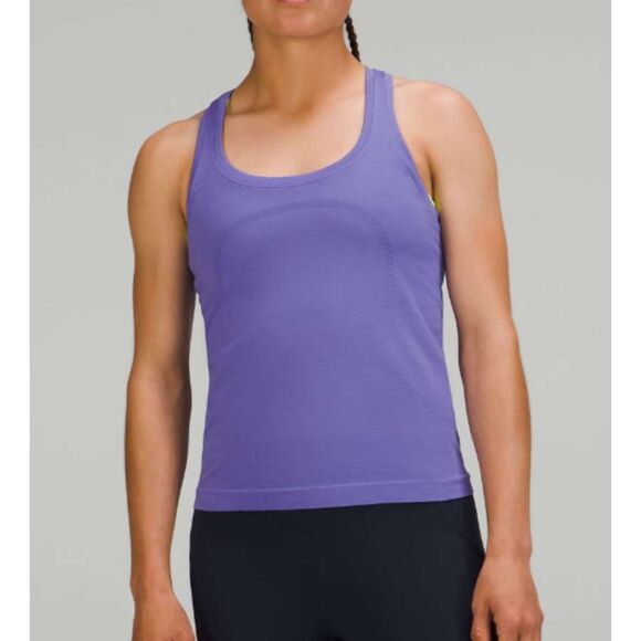 Women Lululemon Swiftly Tech Racerback Tank 2.0 *Race Length Charged Indigo 10 - Picture 1 of 6